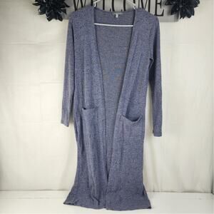 Charlotte Russe Blue Knit Long Sleeve Open Front Cardigan Sweater Women's XS